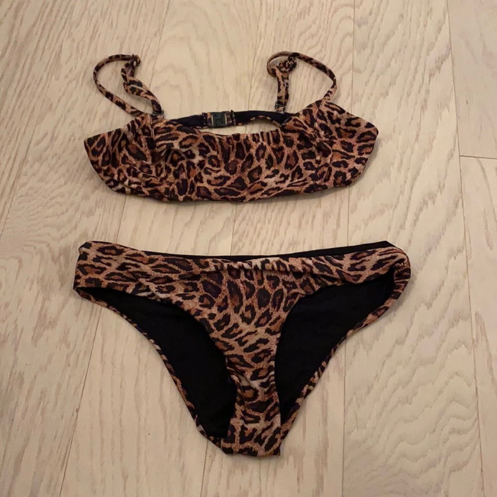 zara leopard bikini